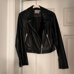 ASOS leather look biker
